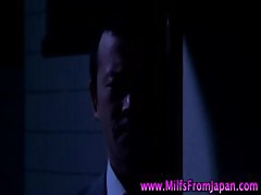 Hot asian milf slut sucking cock