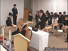 Free jav of Asian girls go to church