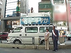 Those crazy japs, reporter fucked on top of van