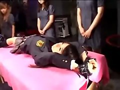 Japanese schoolgirl writhe in electric massage
