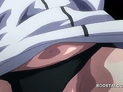 Chesty hentai cute babe gets fucked from behind