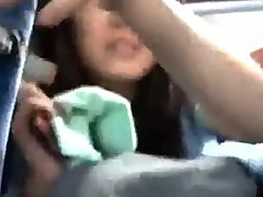 Schoolgirl Rapped Getting Her Mouth Fucked By Business Man On The Bus