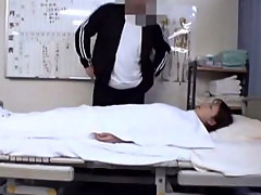 Japanese Schoolgirl get a massage and a fuck