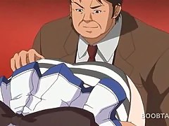 Hentai school babe orally satisfying hungry cock