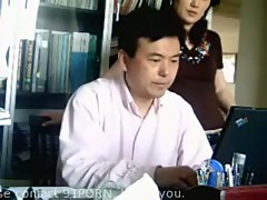 Chinese boss fucks his secretary in the office