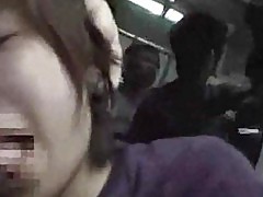 Sleeping girl groped & fucked on train