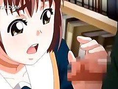 Anime school babe cunt banged hard by giant guy
